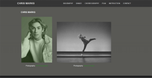 Chris Marks Dance Website by SLA Systems