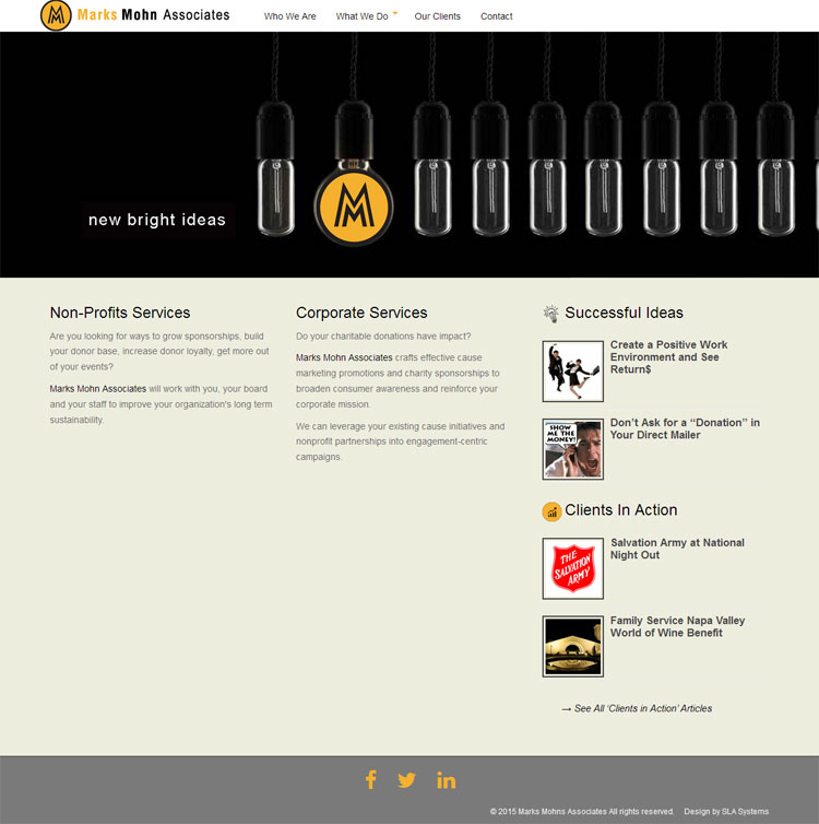 Marks Mohn Associates website by SLA Systems